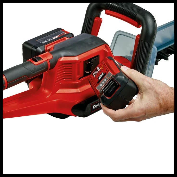 Einhell Akku-Heckenschere GE-CH 36-65 Li-Solo Power X-Change (Li-Ion, 36 V, 65 cm Schnittlänge, 30 mm Zahnabstand, Drehbarer Griff, ohne Akku und Ladegerät) – Bild 2