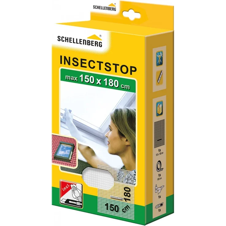 Schellenberg Insektenschutz Gitter 150 x 180 cm, weiß 4003971503286 – Bild 1