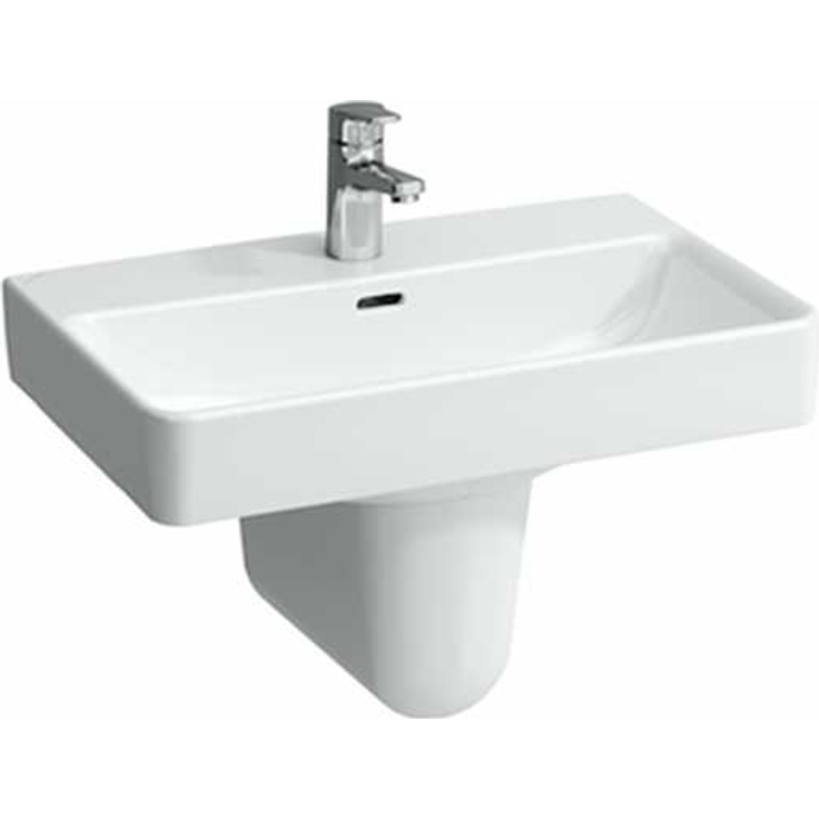 Laufen PRO S Waschtisch Compact, 1 Hahnloch, mit Überlauf, 600x380, weiß, Farbe: Weiß - H8189590001041