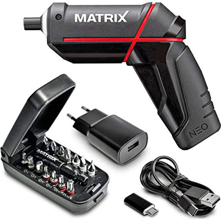 MATRIX NEO 4 V Akkuschrauber Akkubohrer Bohrschrauber Powerbank + Bitbox