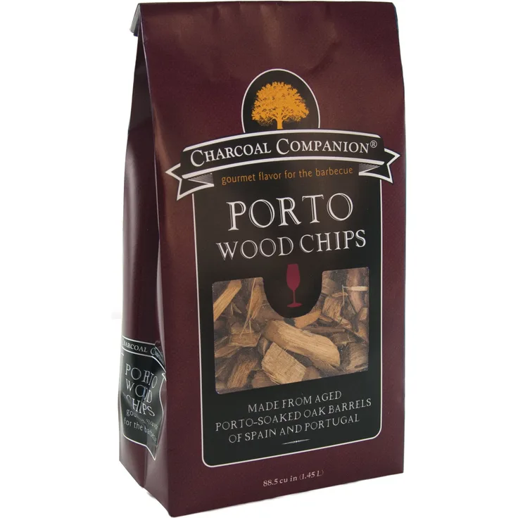 Charcoal Companion CC6061 Räucherchips, in Portwein getränkt-braun, Brown, 24,1 x 13,2 x 7,6 cm