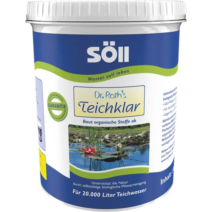 Söll klarer Teich 1 Kg Dr. Roth's TeichKlar für 20 Qbm Teiche