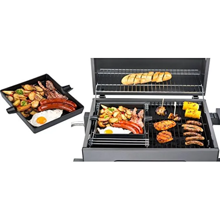Tepro f Rost System-eckig (#8570) Guss-Pfanne-Einleger, Metall, Schwarz 28 x 31 x 3.5 cm