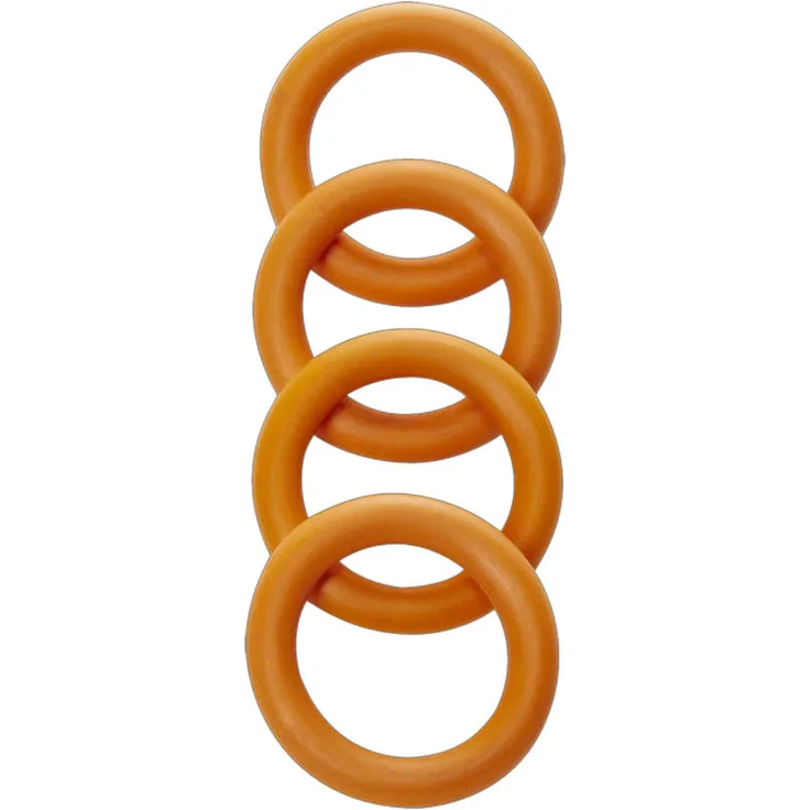 Fiskars O-Dichtringe für Verbindungsstücke 4er-Set, Ersatzteil für Steck-Schlauchanschlüsse, Orange, 1024093