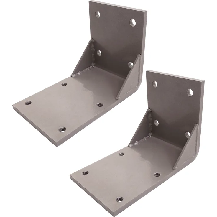 Mendler 2x Deckenadapter für Kassetten-Markise T122 T123, Deckenmontage Halterung Adapter grau