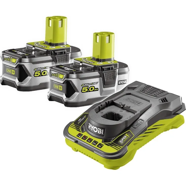 Ryobi 2x18 V - 5,0 Ah Lithium+ Akku u. Schnellladegerät - RC18150-250