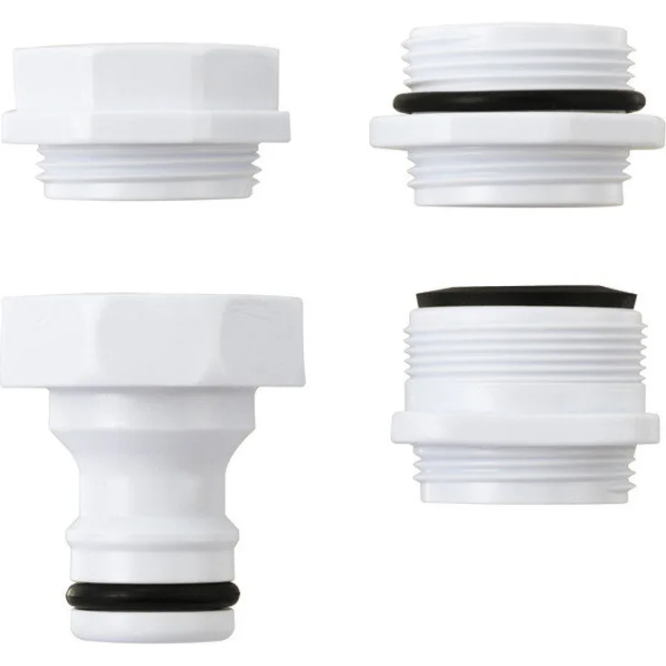 TAKAGI Indoor-Wasserhahn-Adapter Gartenbewässerungszubehör, Weiß, 3,3x12x12 cm Bewässerungszubehör