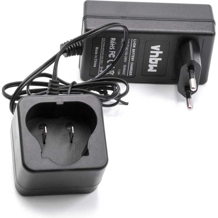 vhbw 220V Netzteil Ladegerät Ladekabel für Werkzeug Black & Decker BDCDMT112, EGBL108, EGBL108KB, GKC108, HPL106, HPL10IM, HPL10RS, LDX112, LDX112C