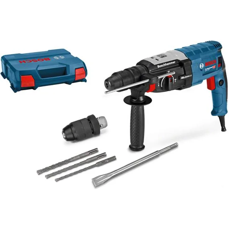 Bosch Professional Bohrhammer GBH 2-28 F mit SDS-Plus inkl. 3 tlg. Bohrer-Set + L-Case