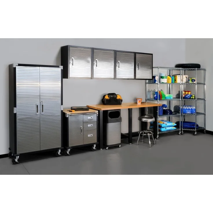 Primaster Metallschrank 90 x 46 x 183 cm, Belastbarkeit 250 kg – Bild 3