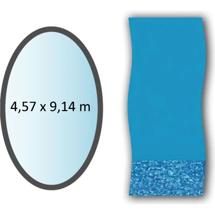 4,57 x 9,14 m ovale Wirbelauskleidung für oberirdische Pools - li1530sb - swimline