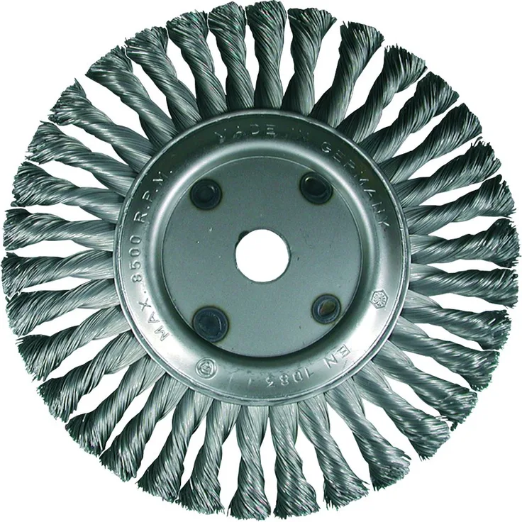 Osborn 2641151 AR0002641151 Winkelschleifer 150 mm, Rundbürste D150x13 mm Bohrung 22,2 mm gezopfter Stahldraht 0,50 mm geprüft