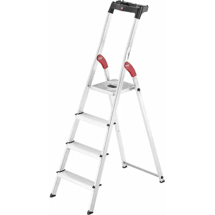 Hailo L60 StandardLine, Alu-Sicherheits-Stehleiter, 4 Stufen