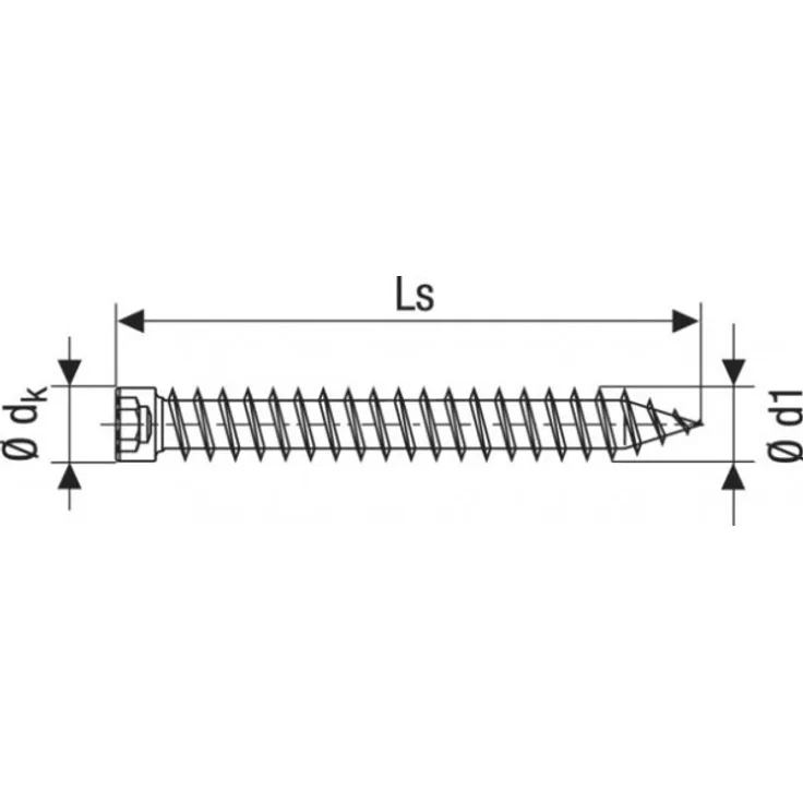 SPAX 1031010752105 RA Rahmenanker 7.5x210 Zylinderkopf Torx30 verzinkt dübellose Verschraubung 100 Stück, Blau