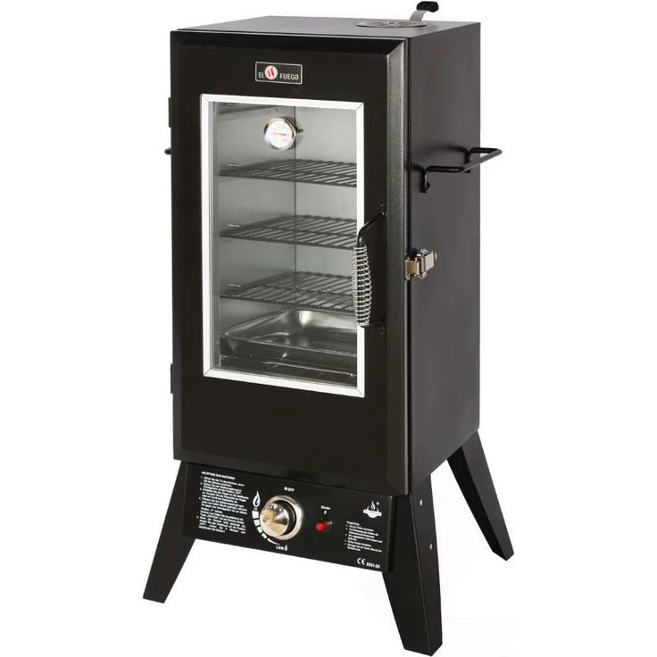 El Fuego Holzkohlegrill Smoker Portland W Window - AY3173 – Bild 1