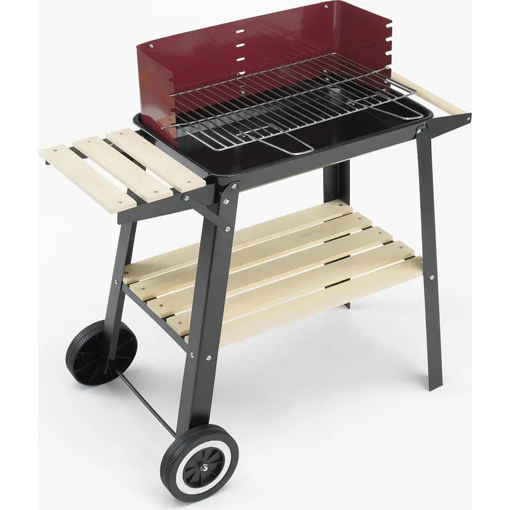 Landmann Inox Räucherofen Holzkohlegrill (566), Grillfläche 48,3 x 29 cm