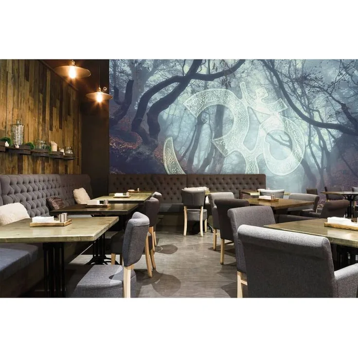 Große Vliestapete XXL Tapete 4 x 2,7m Fototapete Feng Shui Deko Yoga Wald Natur
