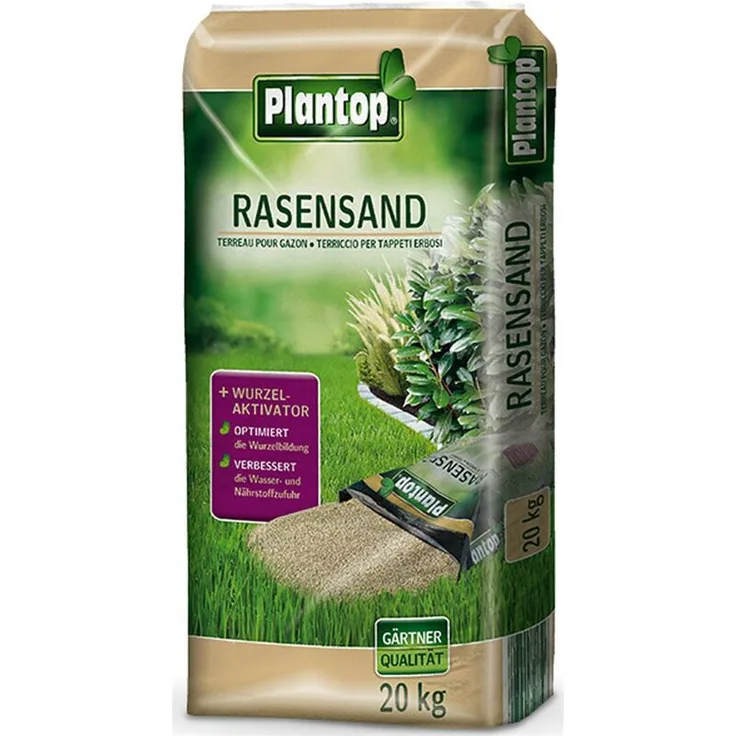 Plantop Rasensand 20Kg, Körnung 1,0 - 1,5mm