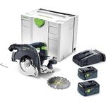 Festool HKC 55 Li 5,2 EBI-Plus-SCA Akku-Handkreissäge 18V 160mm + Zubehör + 2x Akku 5Ah + Ladegerät + Koffer (575675)