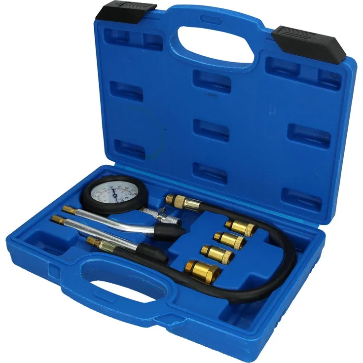 Brilliant Tools BT581100 Kompressionstester-Satz für Benzin Motor en | 8-tlg. [Powered by KS TOOLS]