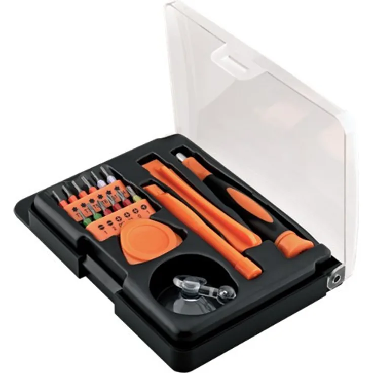 Fixpoint Smartphone Werkzeugset - 17-teilig zum Öffnen und zur Reparatur von Smartphone, Tablet, Laptop etc, 1 Stück, 44690