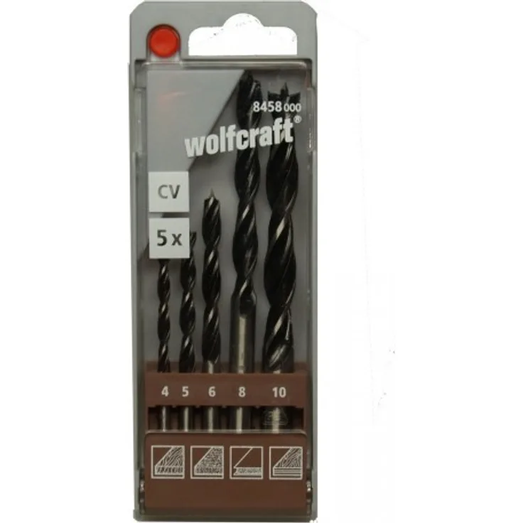 1 Holzspiralbohrer-Set CV 5-tlg. ø4-10mm