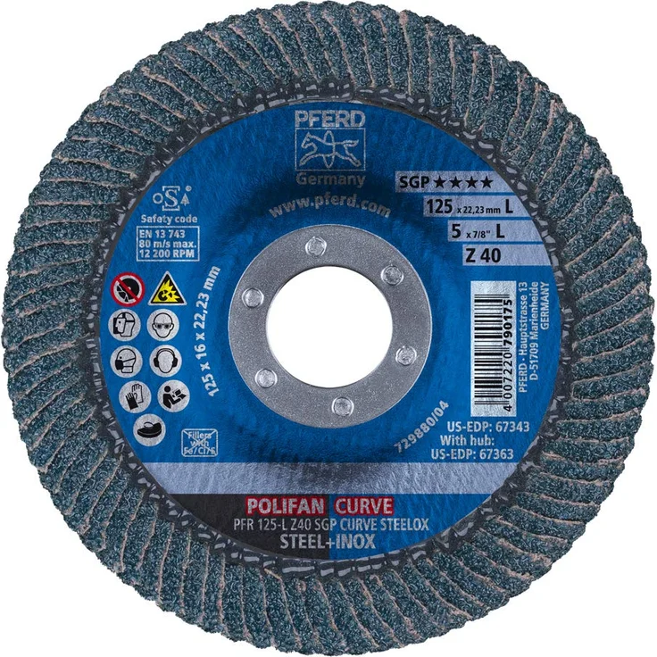 PFERD 69398196 Spezial-Linie SGP Z Curve STEELOX POLIFAN-Fächerscheibe – Bild 1