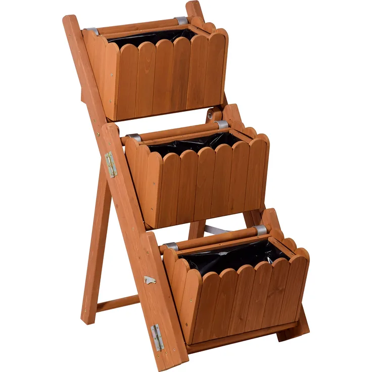 dobar 29251e Blumentreppe, Braun, 41 x 55 x 85 cm