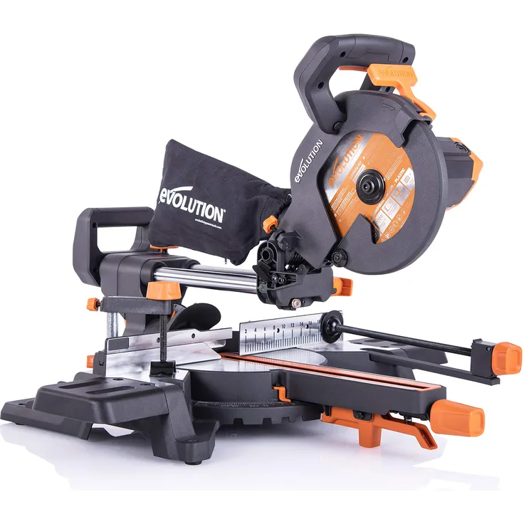 Evolution Power Tools - R210SMS-300+ Mehrzweck-Gleit-Gehrungssäge mit Plus Pack, 210 mm (230 V)