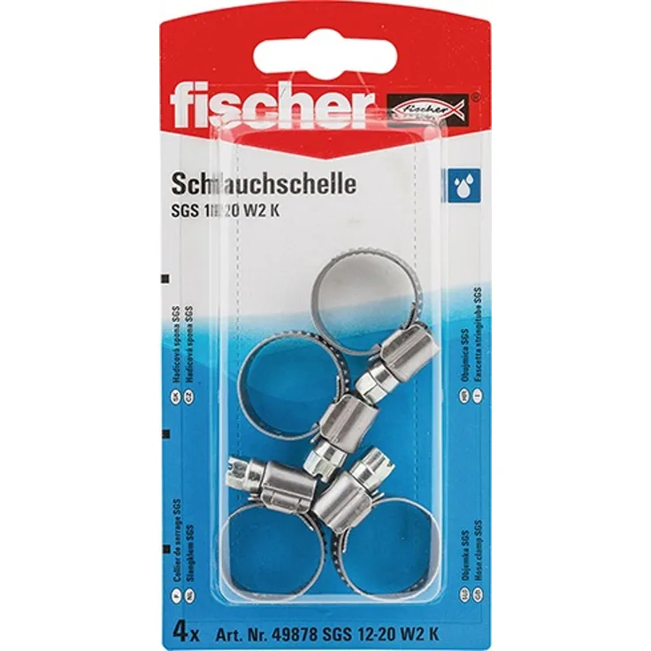 Fischer Schlauchschelle SGS 12 - 20 W2 , 10 Stk. Bewässerungszubehör