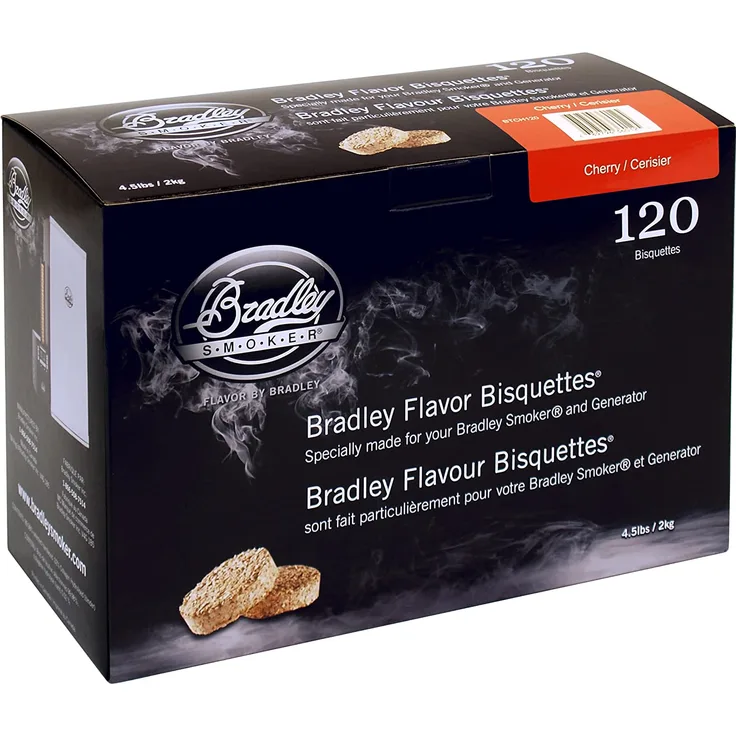 Bradley Kirsche Bisquetten, 120 Stück Räucherholz, für Bradley Smoker