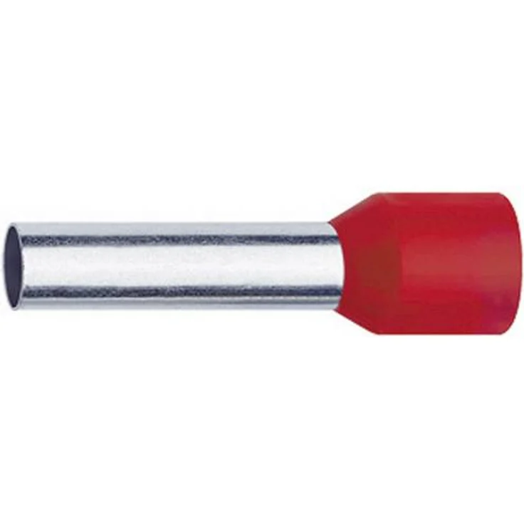 Klauke 47618 Aderendhülse 1 x 10mm² x 18mm Teilisoliert Rot 100St.