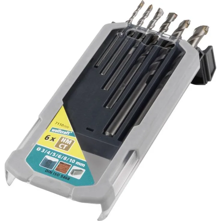 1 Spezial-Betonbohrer-Set HM 6-tlg ø3-10