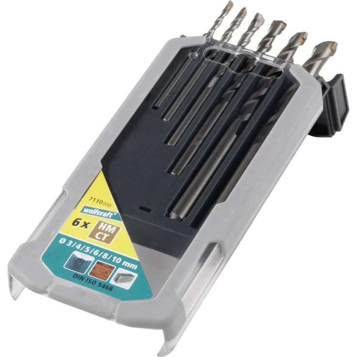 1 Spezial-Betonbohrer-Set HM 6-tlg ø3-10