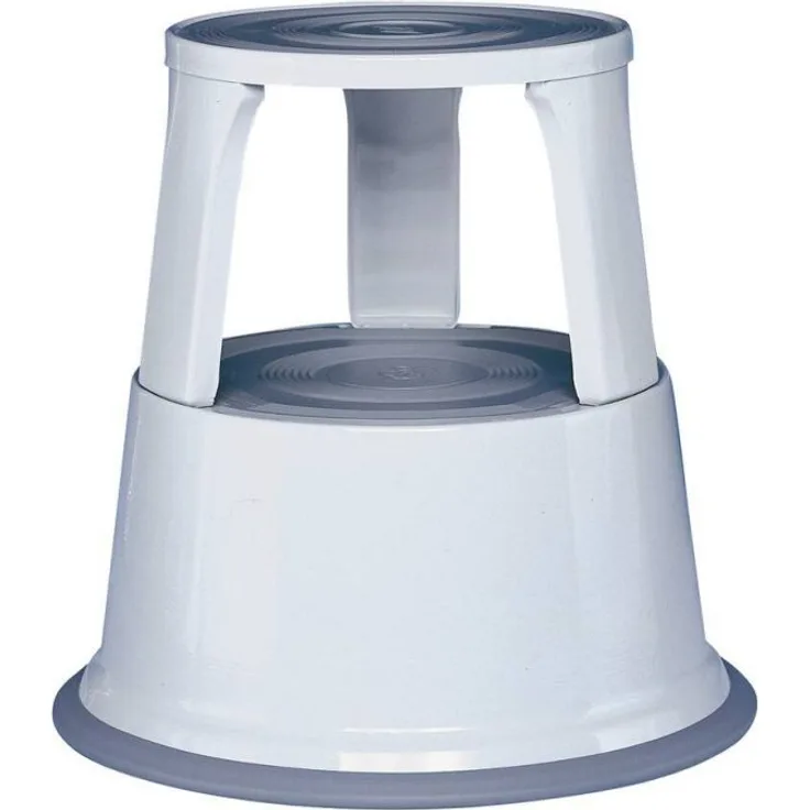 Wedo 212137 Rollhocker Metall, - und GS-geprüft, Höhe 43 cm, Tragkraft 150 kg, lichtgrau