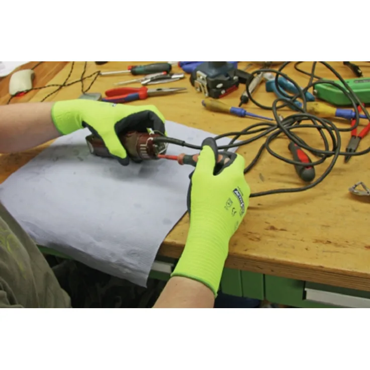 Kerbl 297274 ActivGrip Lite Gr. 10/XL gelb TOWA Latexbeschichtung Handschuhe