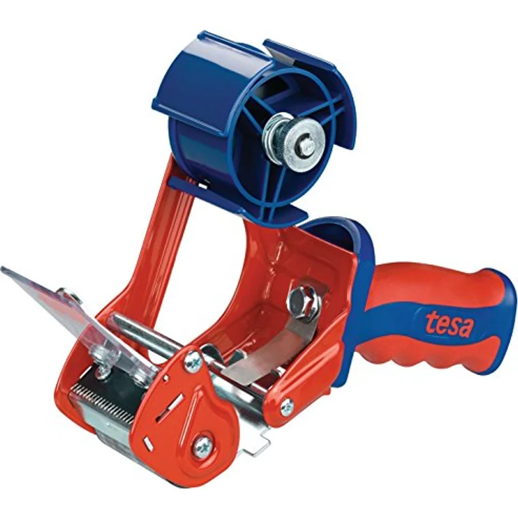 tesa 6400 Packband Handabroller COMFORT - Hochwertiger, robuster Abroller für Paketbänder - Profi-Qualität - Für Klebebänder mit bis zu 50 cm Breite - Preisvergleich – Bild 1