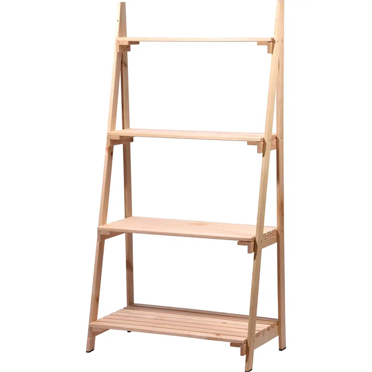 dobar 58465e Blumenregal, Natur, 75 x 39 x 146 cm