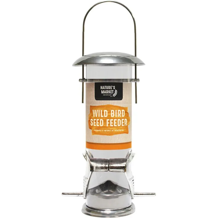 Kingfisher Futtersäule für Wildvögel, Edelstahl, zum Aufhängen