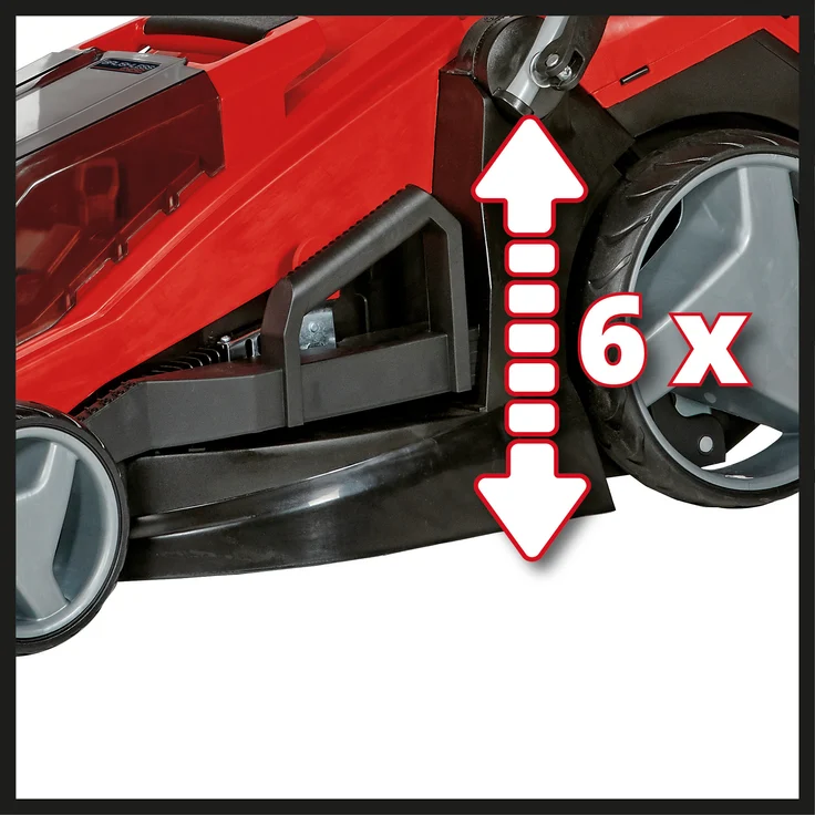Einhell Akku-Rasenmäher GE-CM 36-43 Li M-Solo - Li-Ion, 36 V, Power X-Change, bis 600 m², 43 cm Schnittbreite, 6-stufige zentrale Schnitthöhenverstellung, ohne Akku und Ladegerät – Bild 7