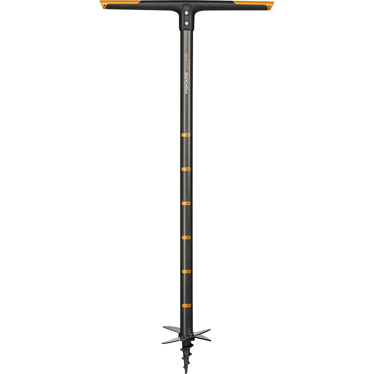 Fiskars Handerdbohrer, Für Löcher bis Ø 150 mm, Schwarz-Orange, QuikDrill, M, 1000638 – Bild 1