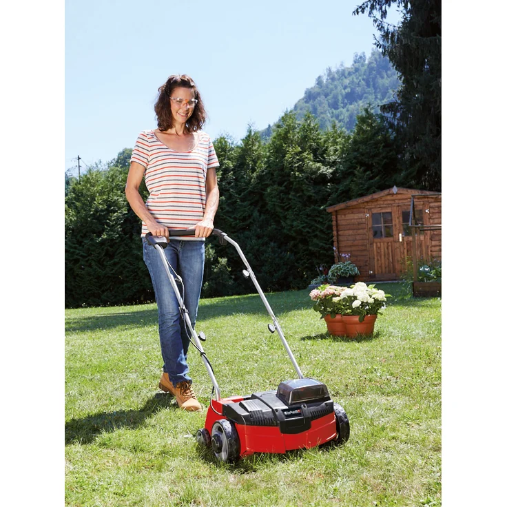 Einhell Akku-Vertikutierer-Lüfter GC-SC 36-31 Li-Solo Power X-Change (Lithium-Ionen, 36 V, 31 cm Arbeitsbreite, 3-in-1-Kombi, kugelgelagerte Messerwalze mit 8 Messern, ohne Akku und Ladegerät) – Bild 9