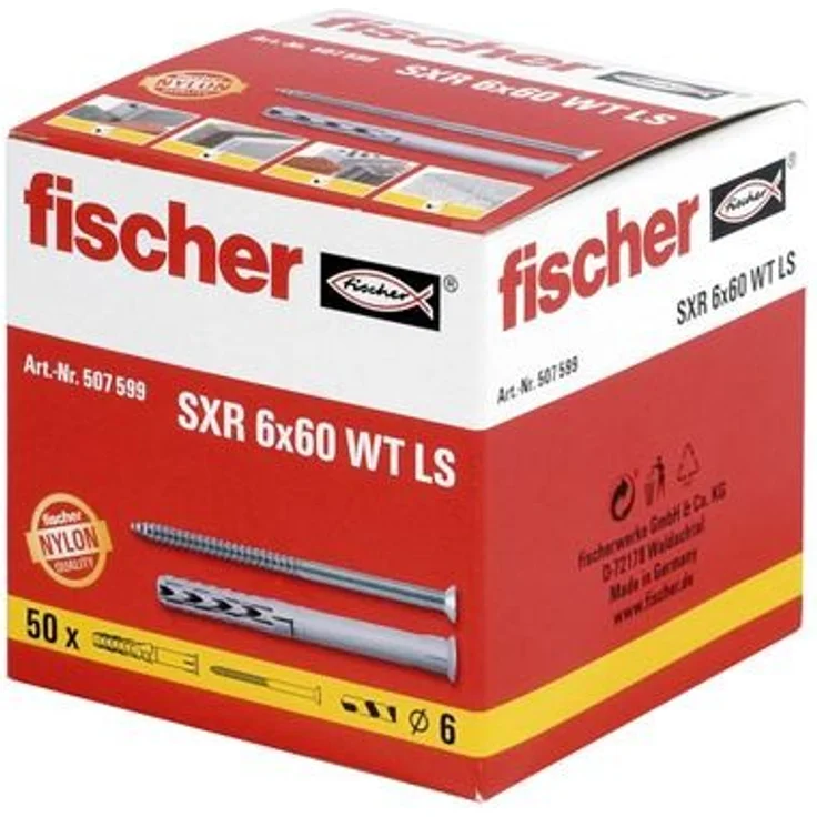 Fischer Rahmendübel SXR 6X60 WT LS, 50 Stück