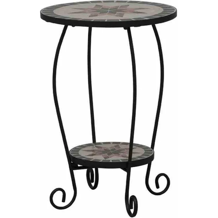 SIENA GARDEN Blumenständer Stella 40 x 60 cm Gestell Eisen / Mosaik-Optik