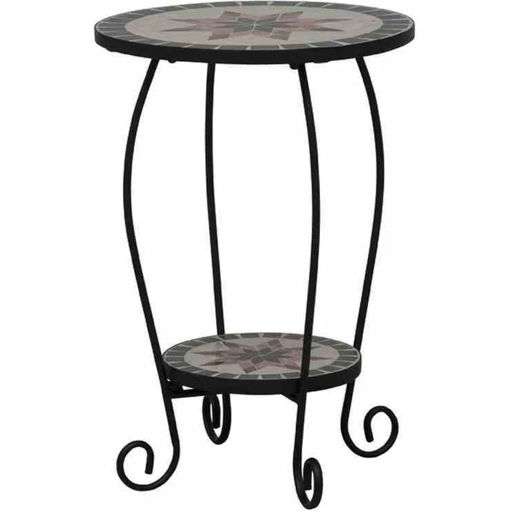 SIENA GARDEN Blumenständer Stella 40 x 60 cm Gestell Eisen / Mosaik-Optik