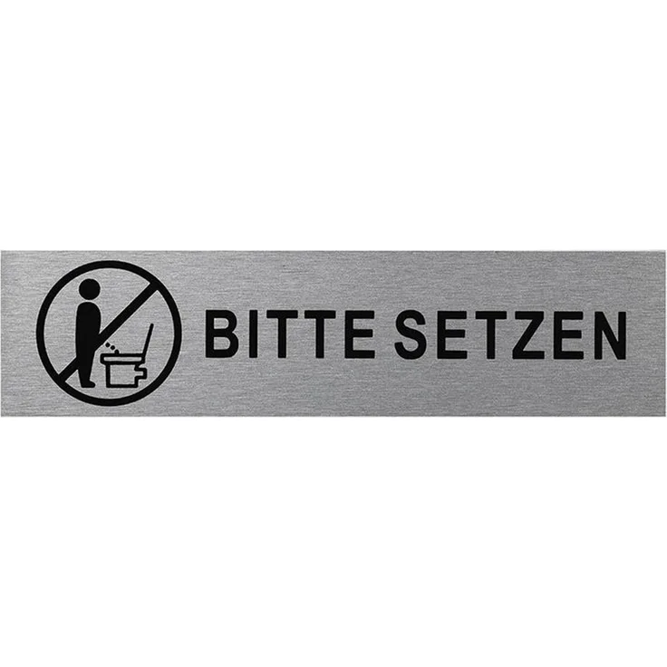 Türschilder in verschieden Größen + Bilder + Sprüche Türschild selbstklebend Firmenschild Bitte Setzen 160x40mm BWE