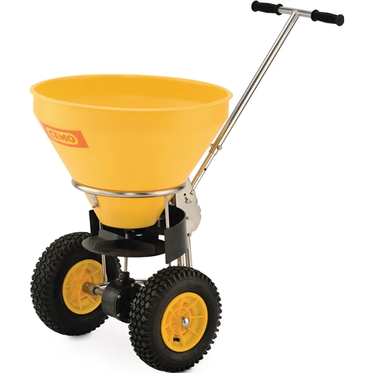 Cemo Streugutwagen 50l Ku.gelb Bereifung Luft m.Streumengenregler 1-4m 