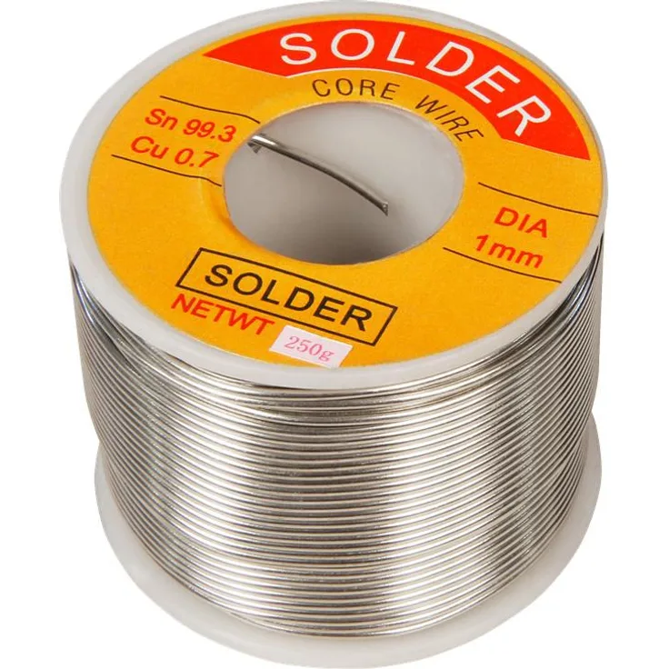 MC POWER - bleifreies Lötzinn, 1mm-Ø, 99,3% Sn 0,7% Cu | für z. B. Bauelemente, Bauteile, Kondensatoren, Fernseher, Motoren, Spielzeuge, uvam. (250)
