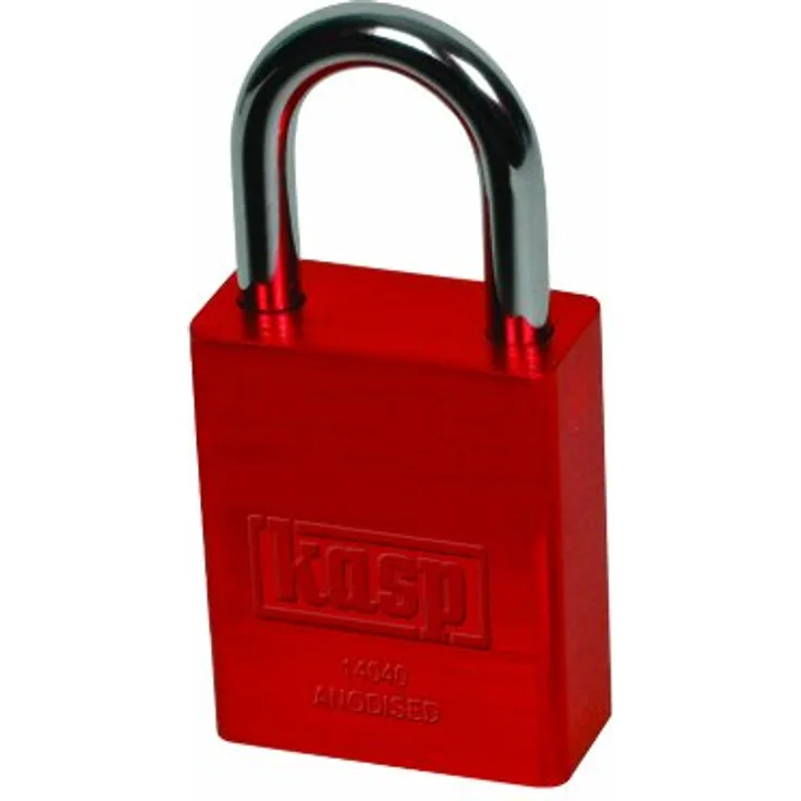 Kasp Vorhangschloss Aluminium, rot K14040REDD