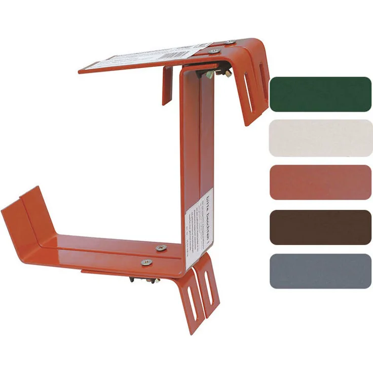 Blumenkastenhalter aus Bandeisen, terrakotta, 2-fach verstellbar Typ E, terrakotta